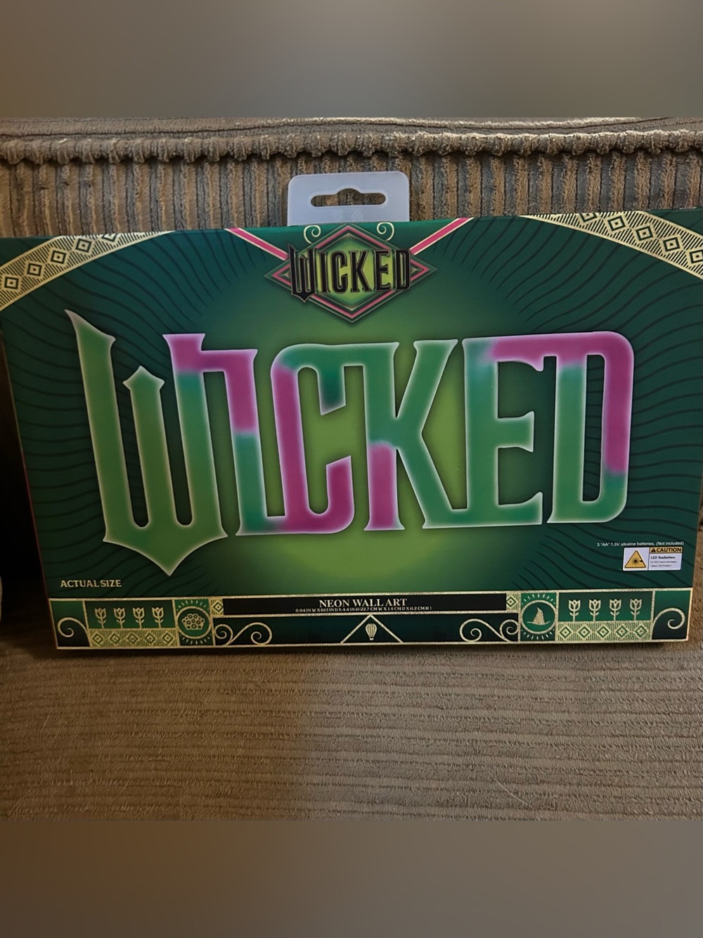 NEW Wicked Movie Light Up Neon Wall Art Dual Color LED Logo Collectible Decór